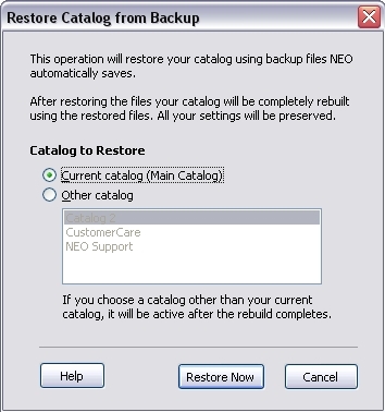 CatalogRestore